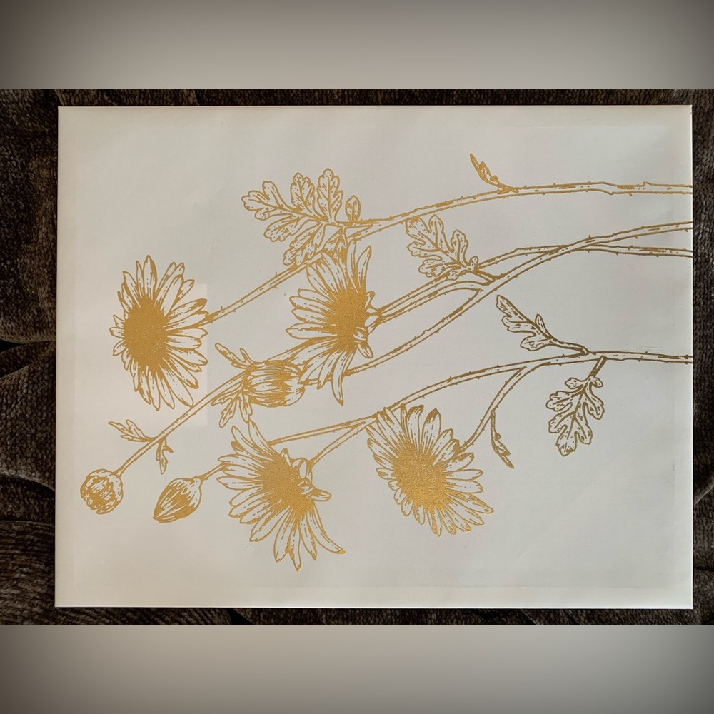 Golden Shimmer Sunflower Canvas Decor